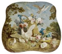 Landschaft mit Blumenkorb und Tauben, Blumenmaler des 18. Jahrhunderts aus dem Umkreis des François 