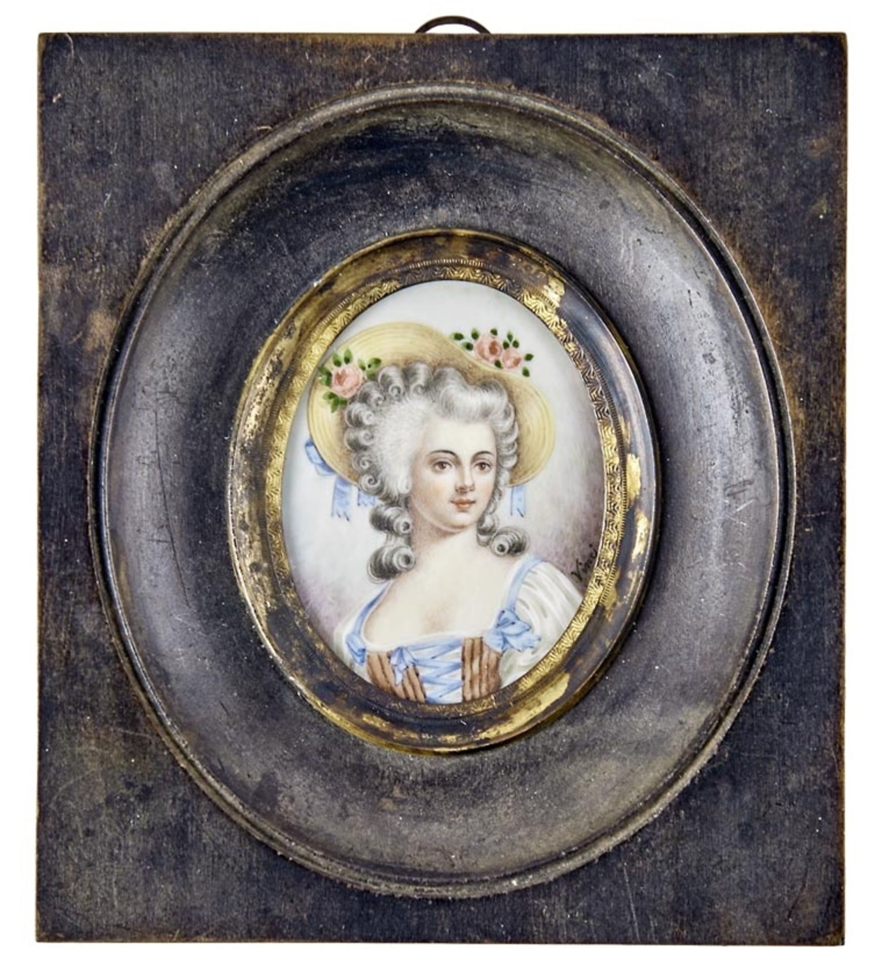 Miniaturportrait einer Dame, 19. Jh.