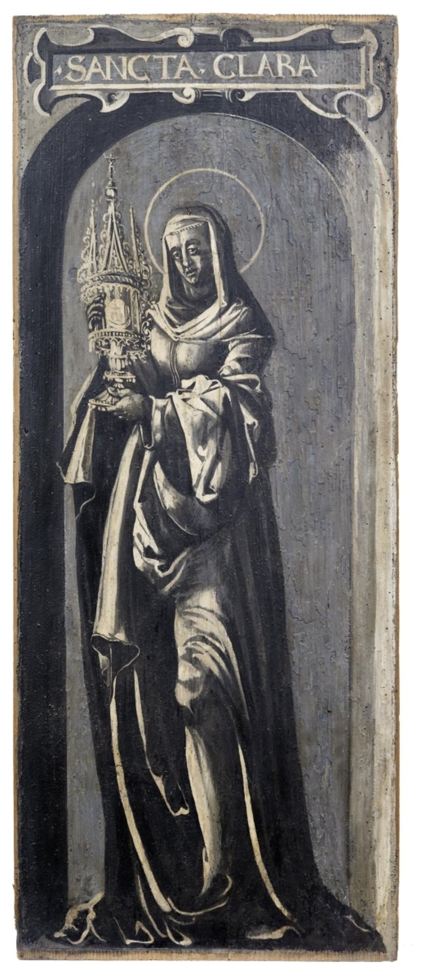 Zwei Altarflügel mit Heiligen in Grisaillemalerei, Süddeutschland, 1. Dr. 16. Jh. - Bild 4 aus 4