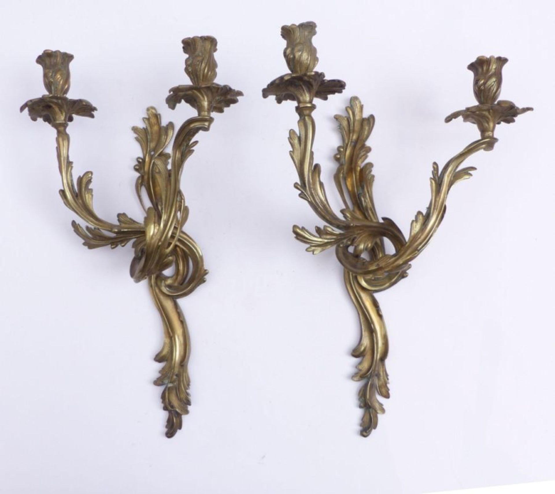 Paar Wandappliken im Louis-XV-Stil, Frankreich, 19. Jh. - Bild 2 aus 4