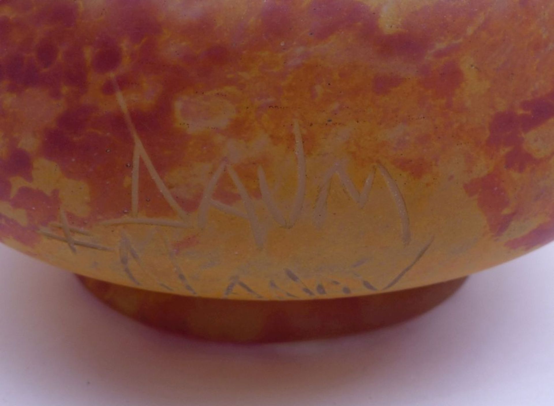 Flache Vase, Daum Frères, Nancy - um 1910-1915 - Image 3 of 4