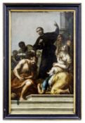 Der Heilige Franz Xaver in Indien bei der Taufe, Römischer Meister, 1. H. 18. Jh.
