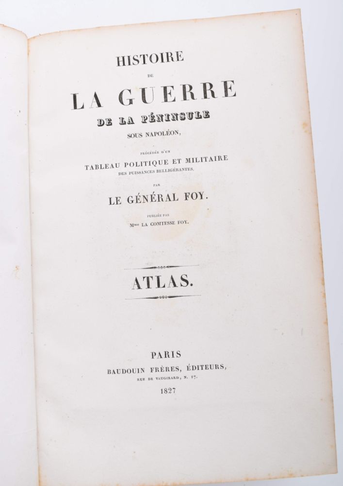 Foy, Maximilien: Atlas - Histoire de la Guerre de la Péninsule sous Napoléon - Image 2 of 5