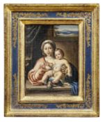 Madonna mit Kind, Römischer Meister aus dem Umkreis des Domenichino, 17. Jh.