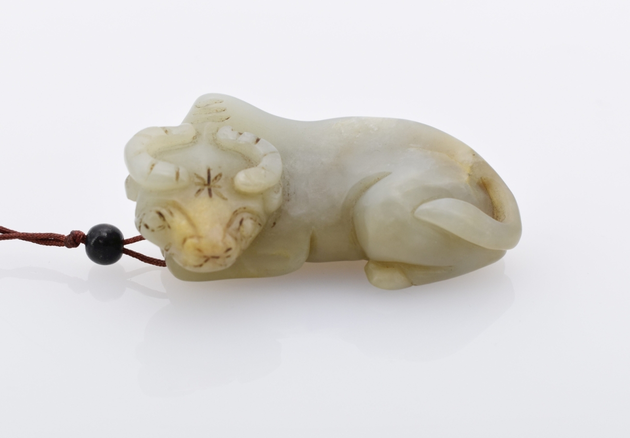 Ruhender Wasserbüffel, China, Qing-Dynastie - Image 2 of 4
