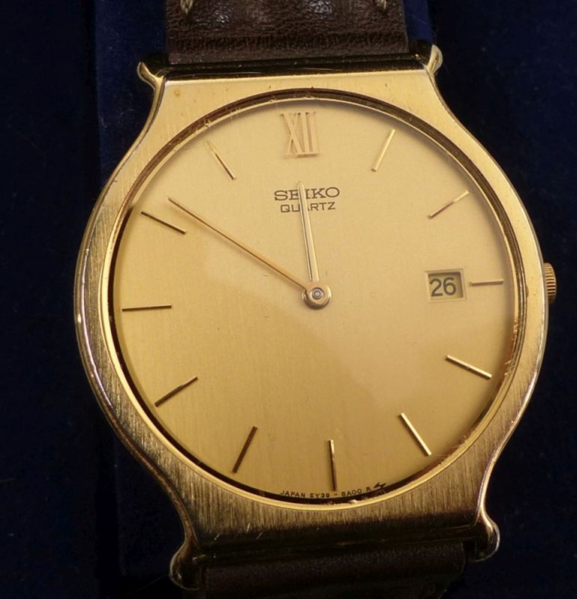 Seiko-Herrenarmbanduhr 2. H. 20. - Bild 3 aus 3