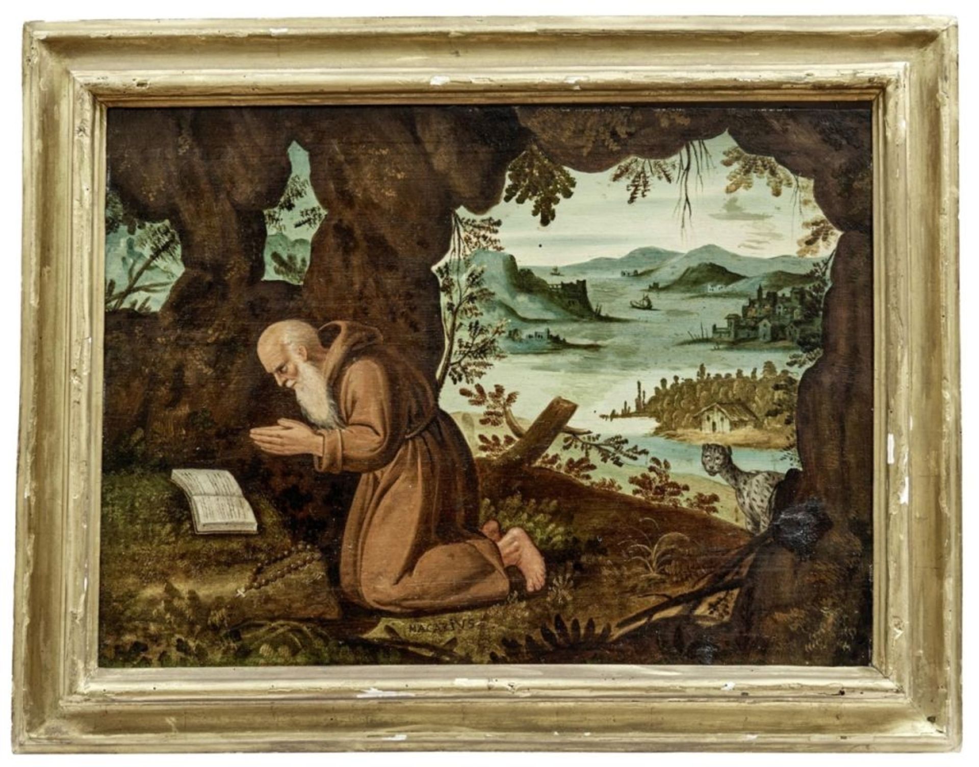 Die Heiligen Spyridon und Makarios als Einsiedler, Italienischer Meister des 16. Jahrhunderts - Bild 3 aus 4