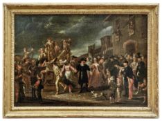 Wael, Cornelis de (Attrib.): Karnevalsgesellschaft auf der Straße