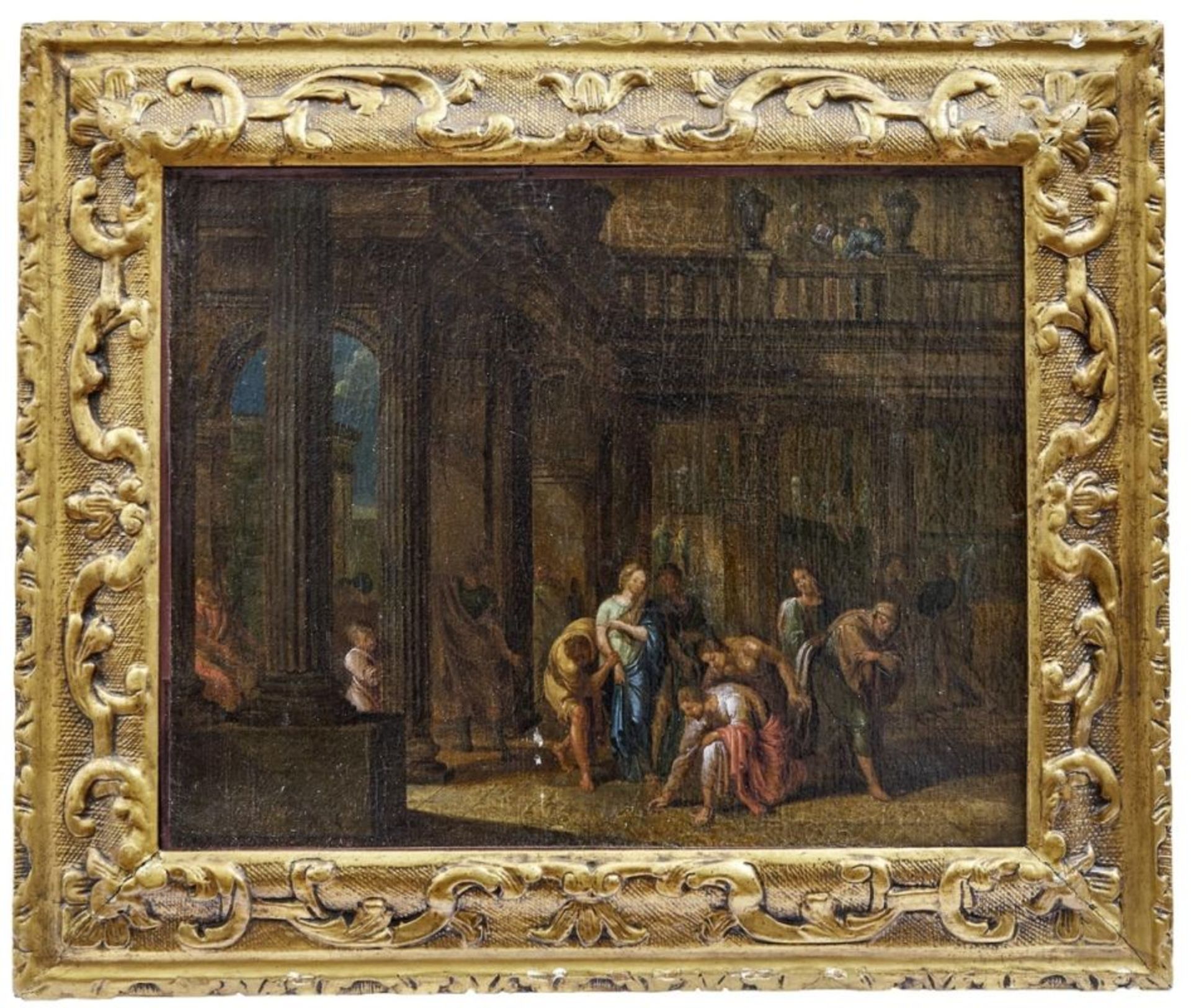Vier Szenen aus dem Leben Jesu, Niederländische Schule, um 1700 - Image 6 of 8