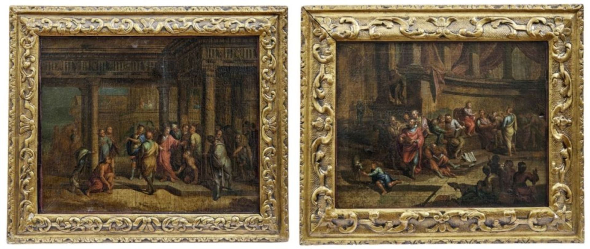 Vier Szenen aus dem Leben Jesu, Niederländische Schule, um 1700 - Bild 7 aus 8