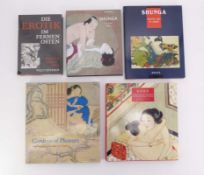 Lot von 5 Büchern über erotische Kunst in China, Japan, Persien und Indien, 20. Jh.