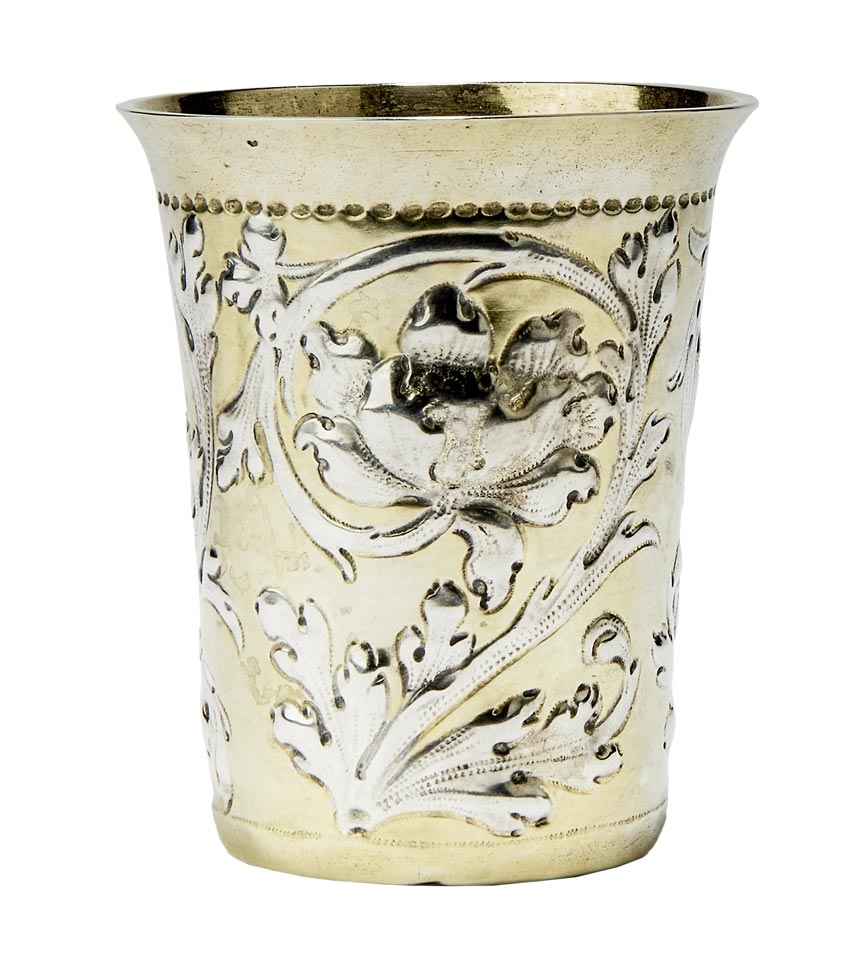 Becher mit Barockblumen, Danzig, um 1690