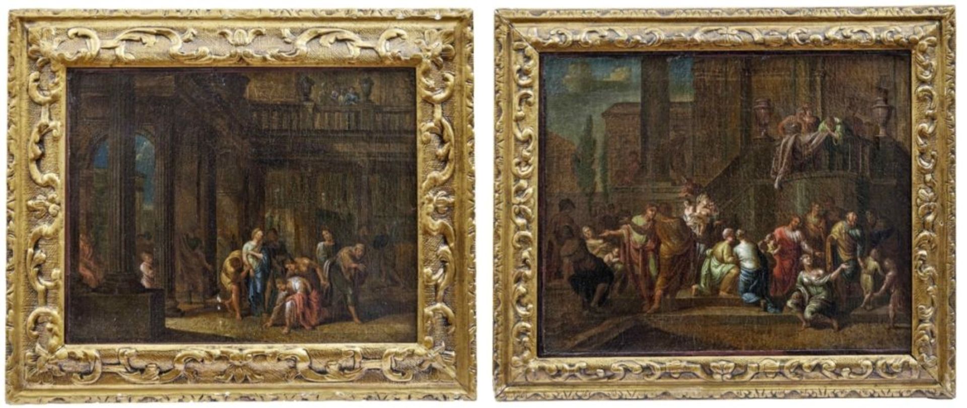 Vier Szenen aus dem Leben Jesu, Niederländische Schule, um 1700 - Image 8 of 8