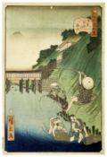 Utagawa Hirokage: Fischer in Ochanomizu (Ochanomizu no tsuribito)