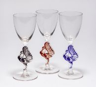 Drei Cocktailgläser "Edward", René Lalique, Wingen-sur-Moder - 20. Jh.