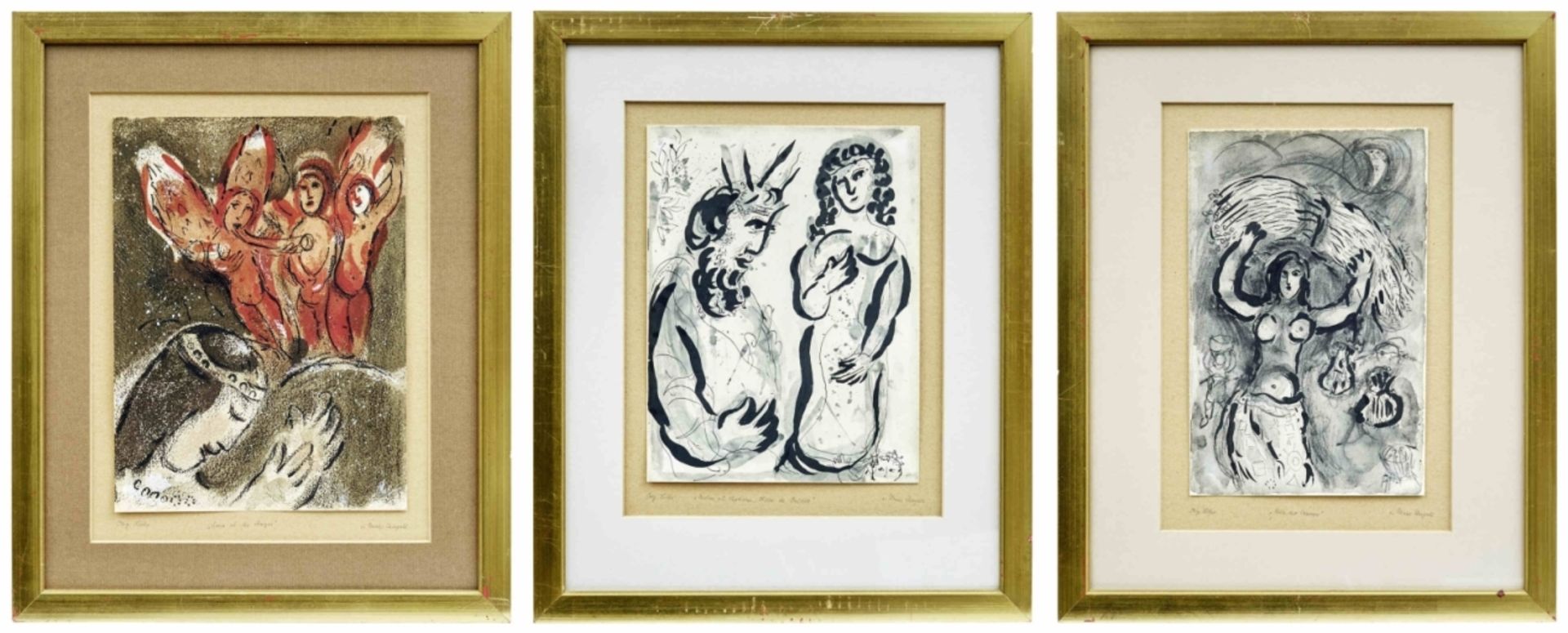 Chagall, Marc: "Sara et les Anges" (Sarah und die Engel)