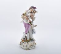 Schäfer mit Lamm und Hund, Meissen, wohl E. 19. Jh.