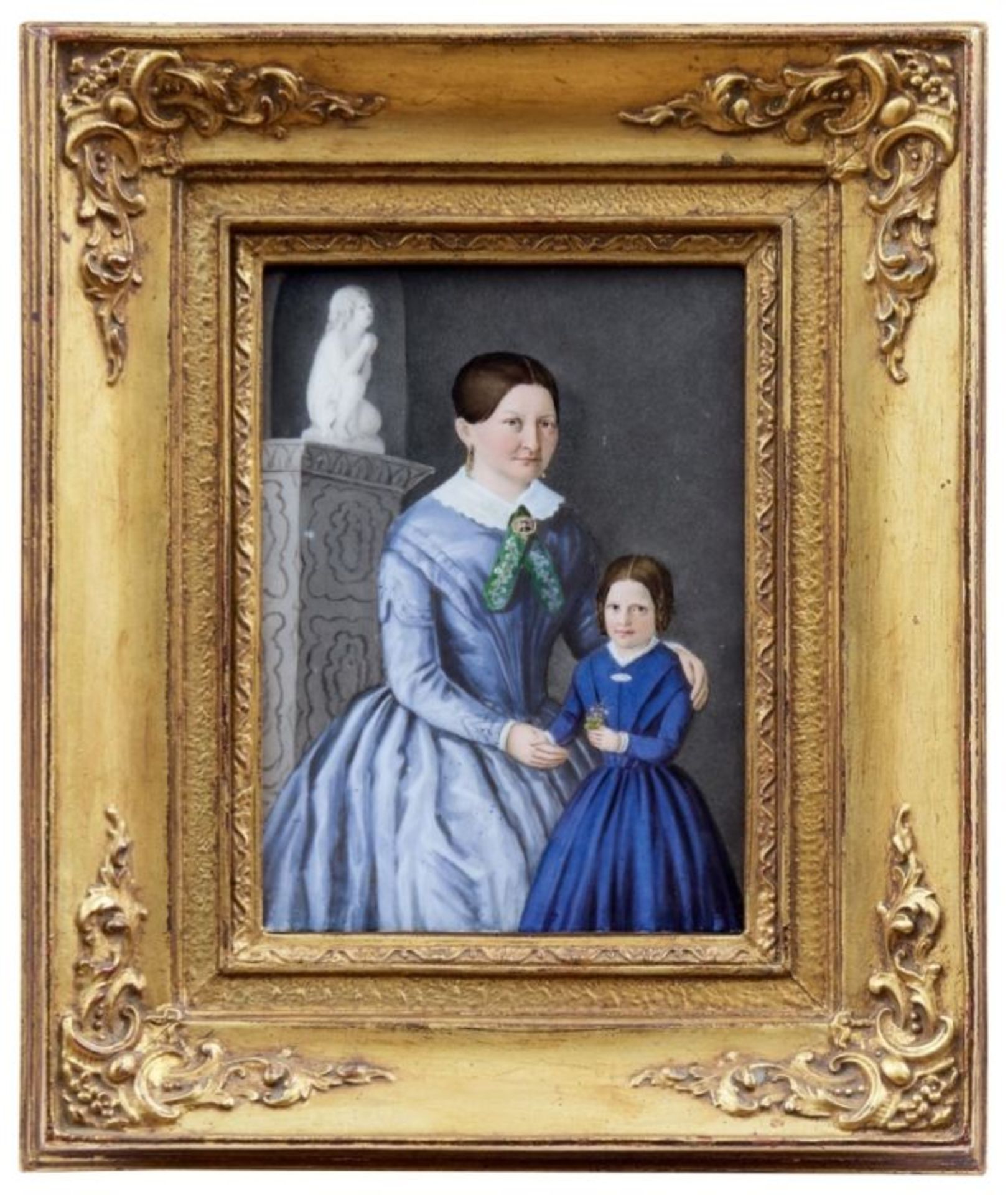 Bildnispendants eines Ehepaares mit Kind, Deutschland, 1. H. 19. Jh. - Image 3 of 4