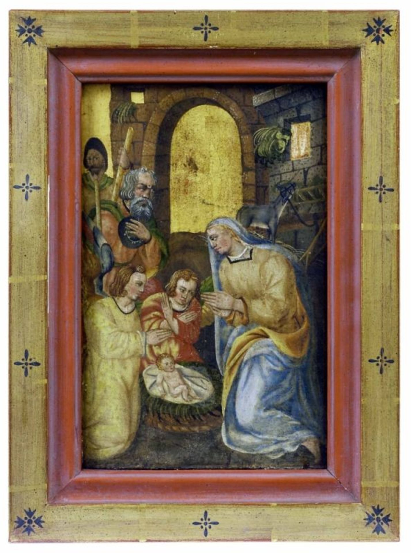 Zwei kleine gotische Tafelbilder mit Anbetungsszenen, Oberitalien, Siena, Anfang des 16. Jh. - Image 2 of 4