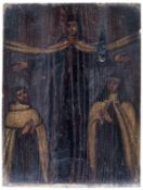 Maria als Himmelskönigin mit zwei Heiligen, Spanien oder Flandern, 17./18. Jh.