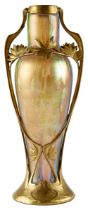 Vase in Bronzemontierung, Loetz Witwe, Klostermühle - A. 20. Jh.