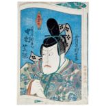 Utagawa Kunisada (Toyokuni III.): Der Osaka-Schauspieler Nakamura Shikan in der Rolle des Daimyo Fuj