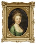 Tischbein, Friedrich - Umkreis des: Ovales Bildnis einer Dame