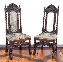 Paar Frühbarock-Stühle, Um 1700