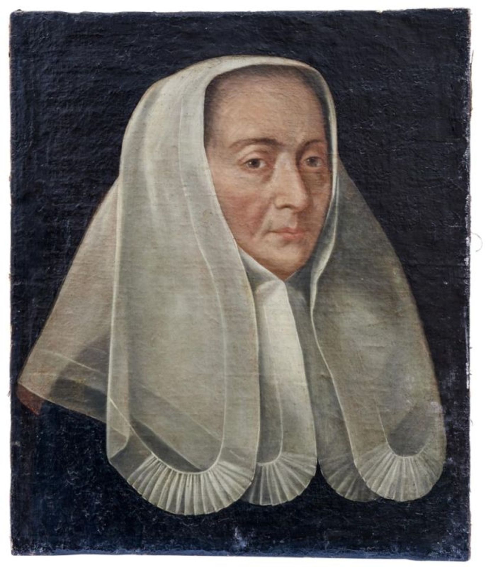 Bildnis einer Frau mit Haube, Flämische Schule des 17. Jahrhunderts