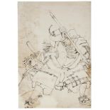 Utagawa Kunisada (Toyokuni III.) - Attrib.: Kriegerdarstellung (Musha-e)