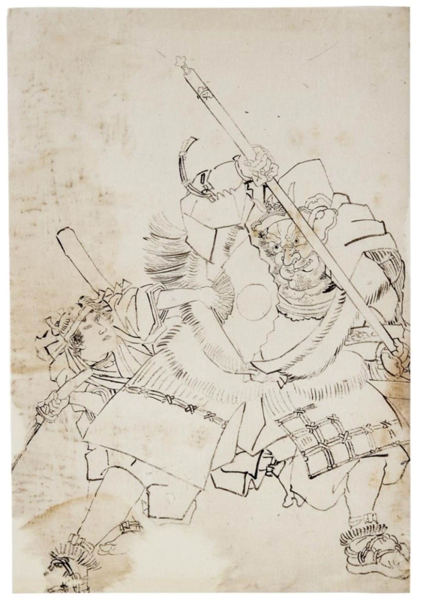 Utagawa Kunisada (Toyokuni III.) - Attrib.: Kriegerdarstellung (Musha-e)