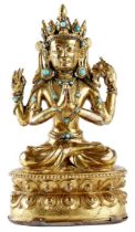 Kleiner Shadakshri Lokeshvara, Tibet, um 1500