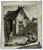Trompe l´oeil nach David Teniers d.J., 17./18. Jh.
