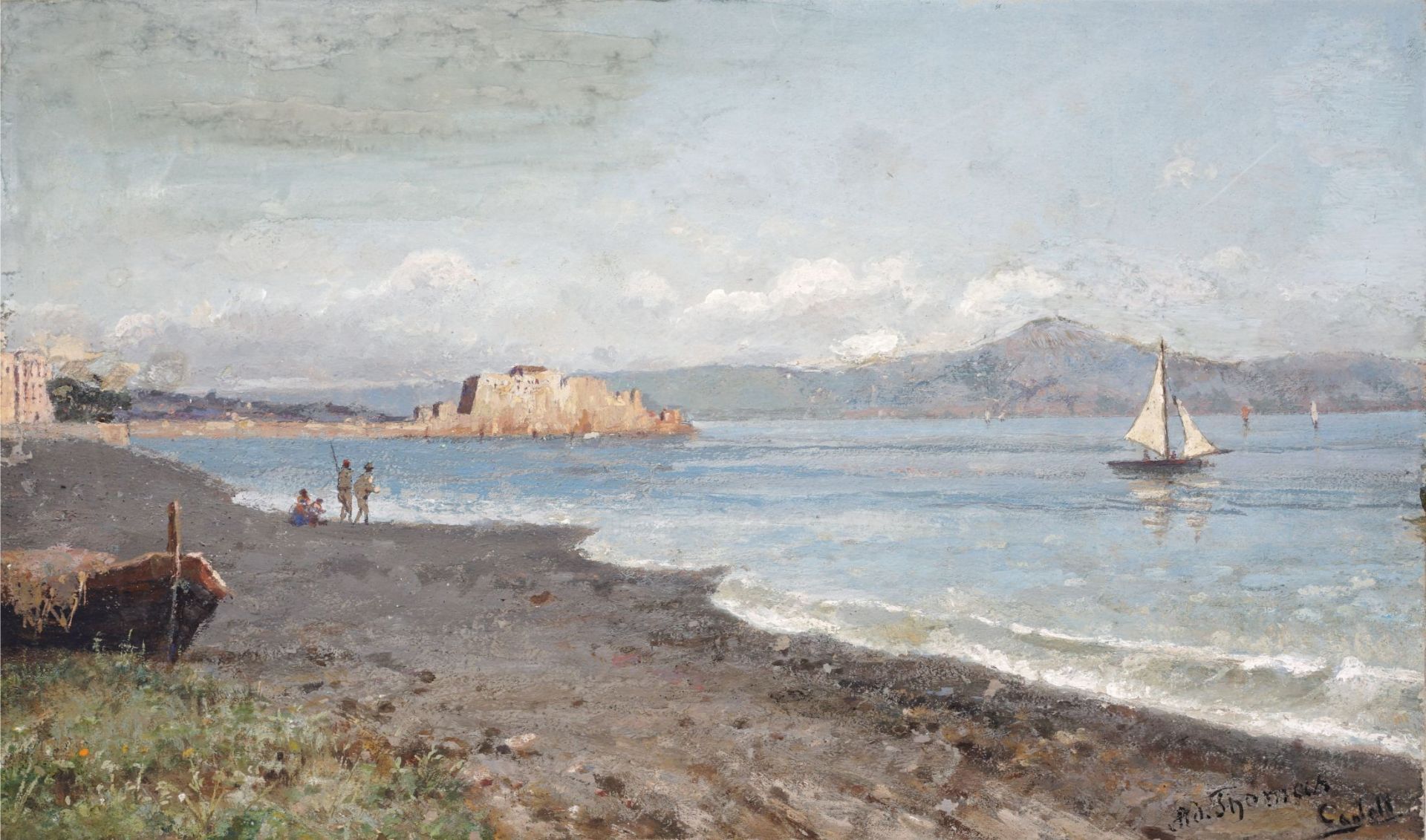 Carl Gustav Adolph Thomas, Castel dell'Ovo – Neapel. Wohl um 1870.