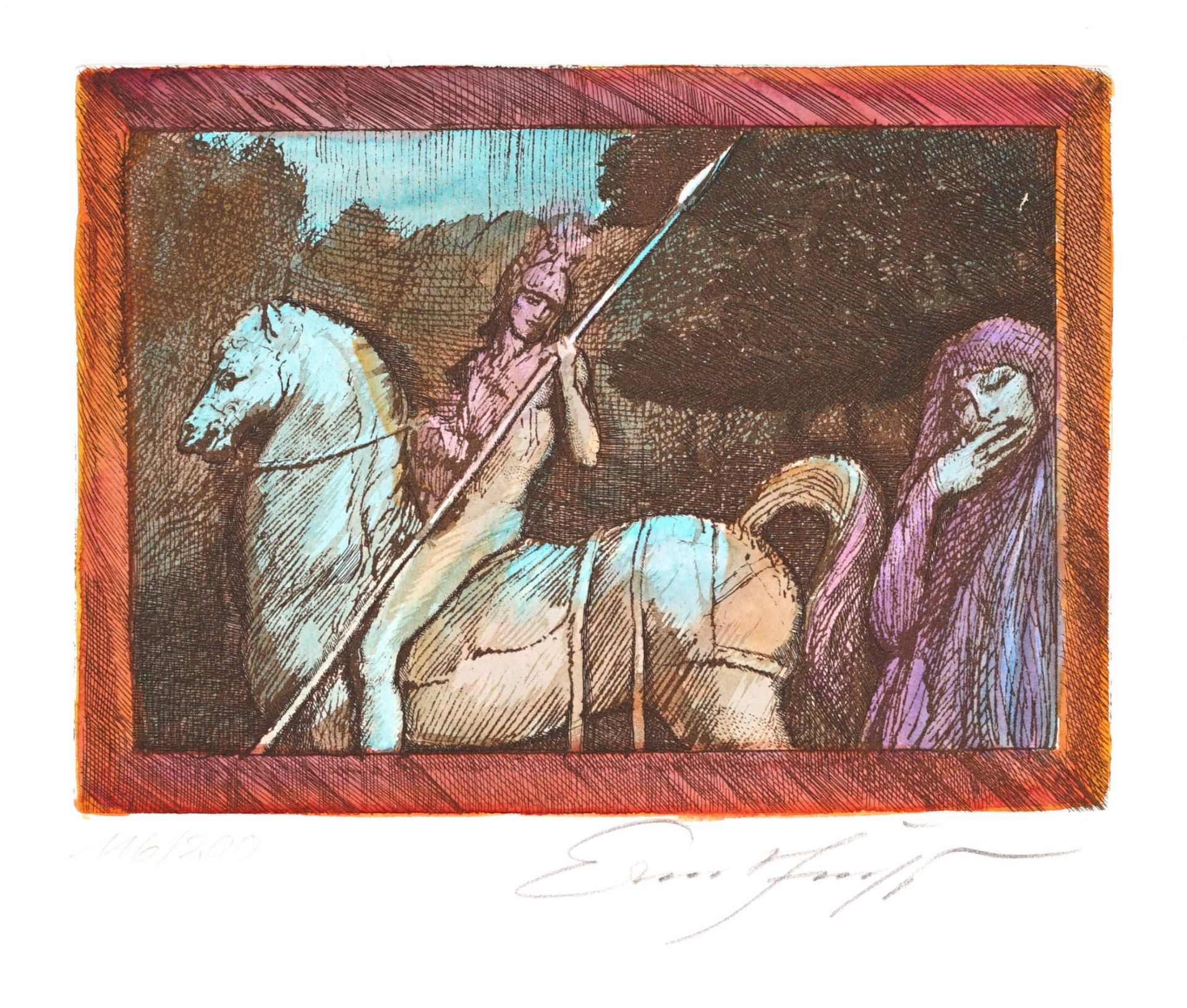 Ernst Fuchs "Hommage à Richard Wagner". 1985. - Image 4 of 7