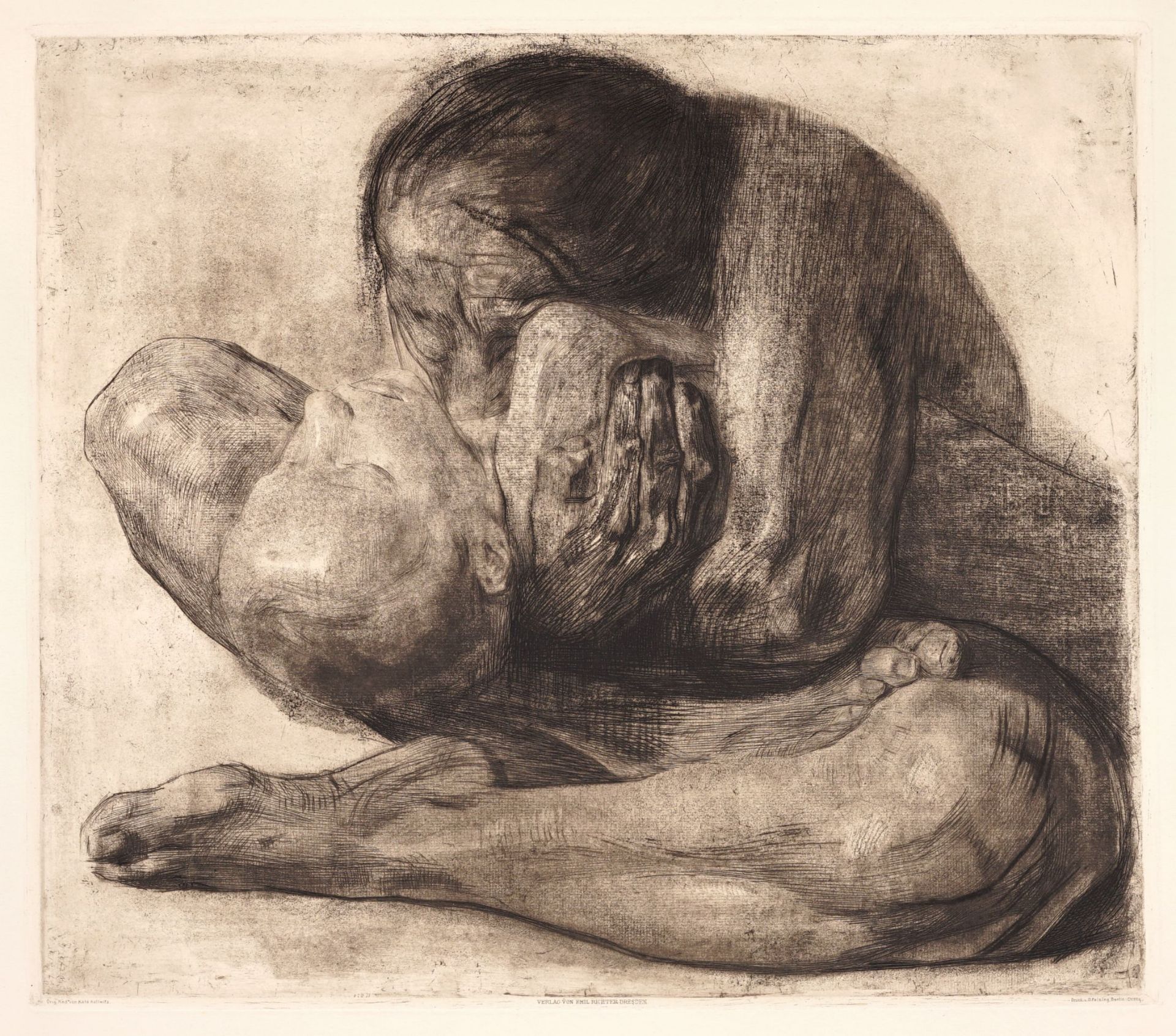 Käthe Kollwitz "Frau mit totem Kind". 1903.