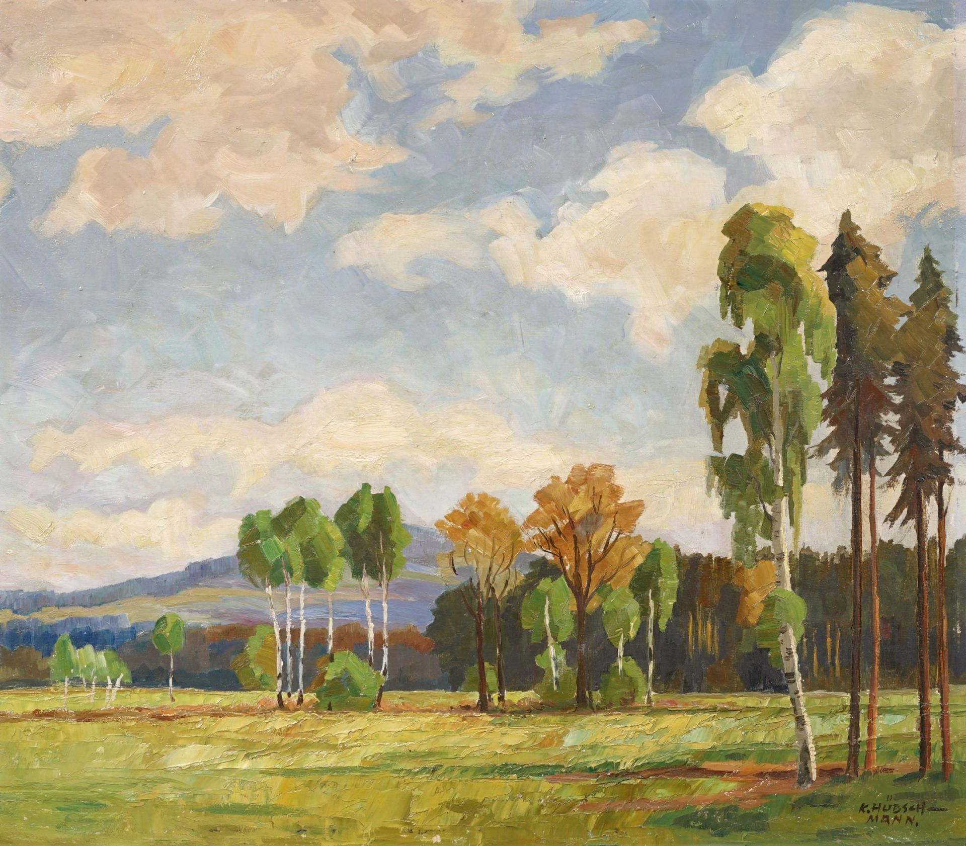 Karl Hübschmann "Keulenberg bei Königsbrück". Wohl 1920er/1930er Jahre.