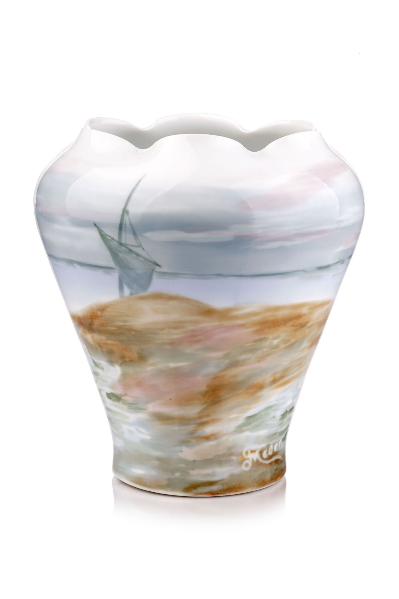 Seltene Vase. F. Meder für Rosenthal. 1907– 1910. - Image 3 of 3