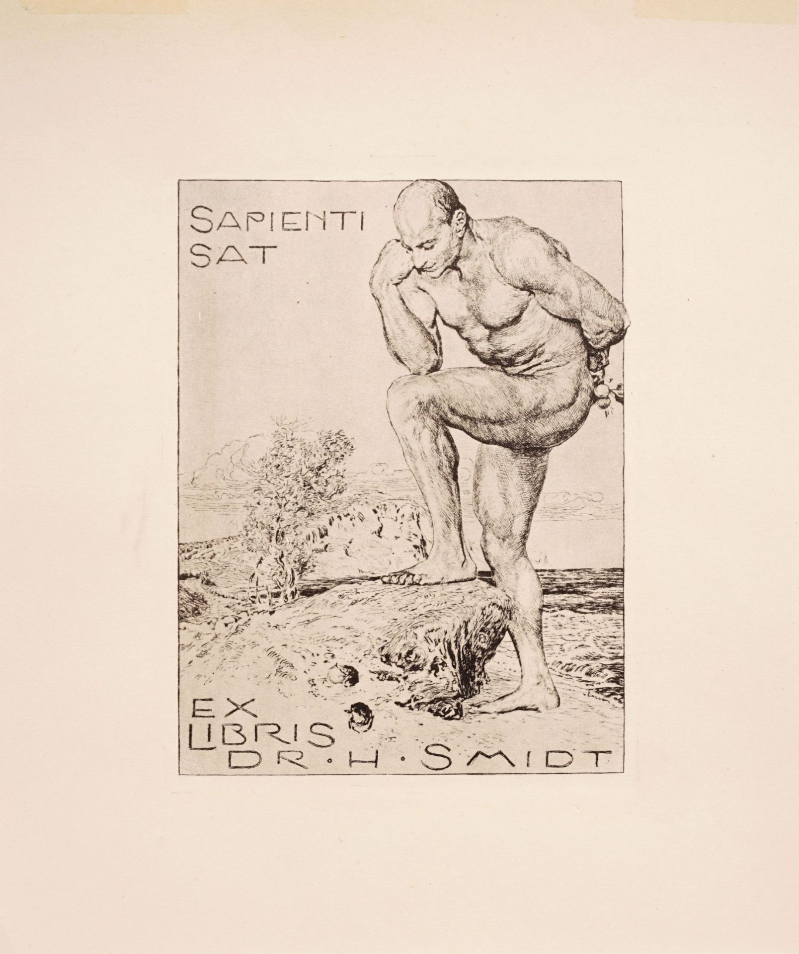 Otto Greiner "Leipziger Margaretenblatt" / zu Franz Langheinrich / "Sapienti Sat – Exlibris Dr.... - Image 3 of 3