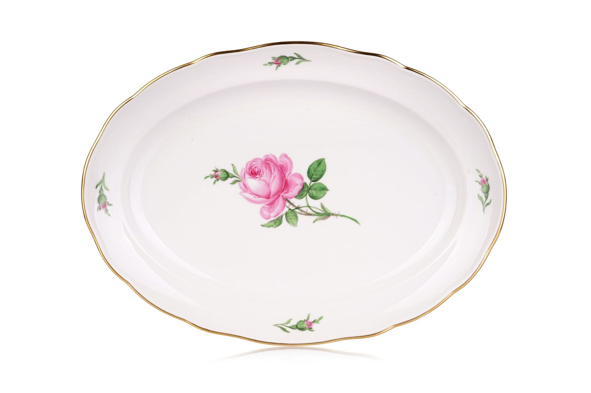 Speiseservice "Meissner Rose" für 12 Personen. Meissen. Um 1960. - Image 2 of 2