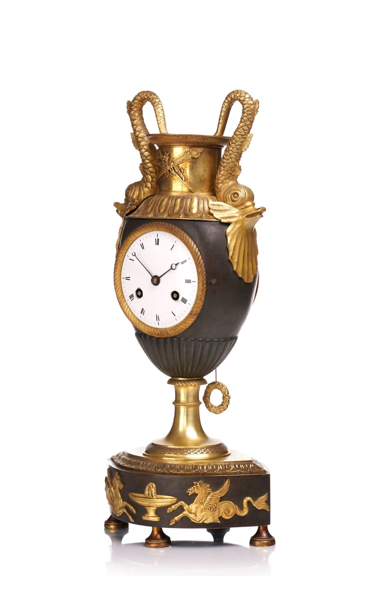 Neo-Empire-Amphoren-Uhr. Wohl Frankreich. Um 1870/1880.