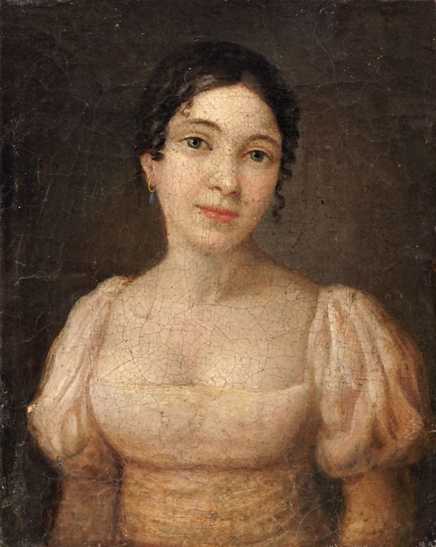 Ernst Gebauer, Bildnis eines Mädchens im rosa Kleid. 1812.