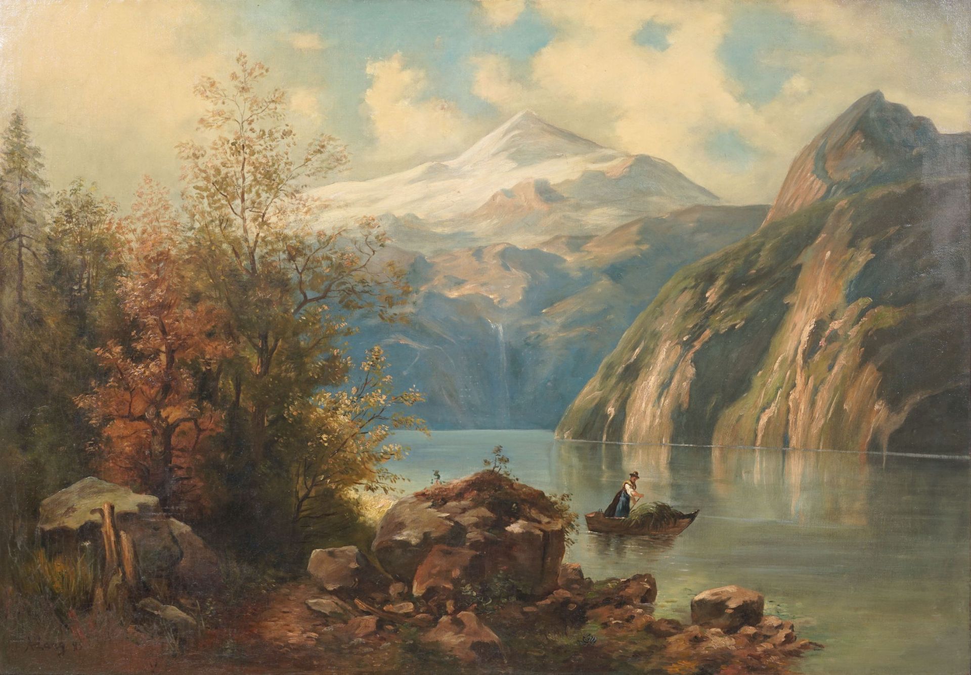 August Lang (zugeschr.) "Am Königsee". 1883.