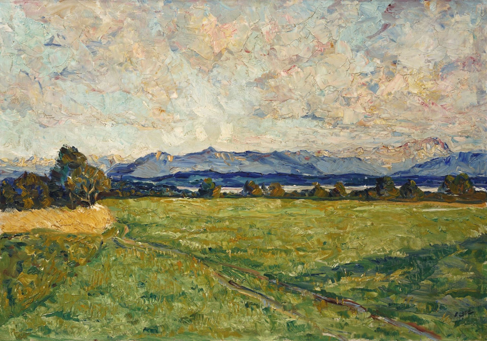 Erich Lasse "Am Starnberger See bei Ambach". 1. H. 20. Jh.