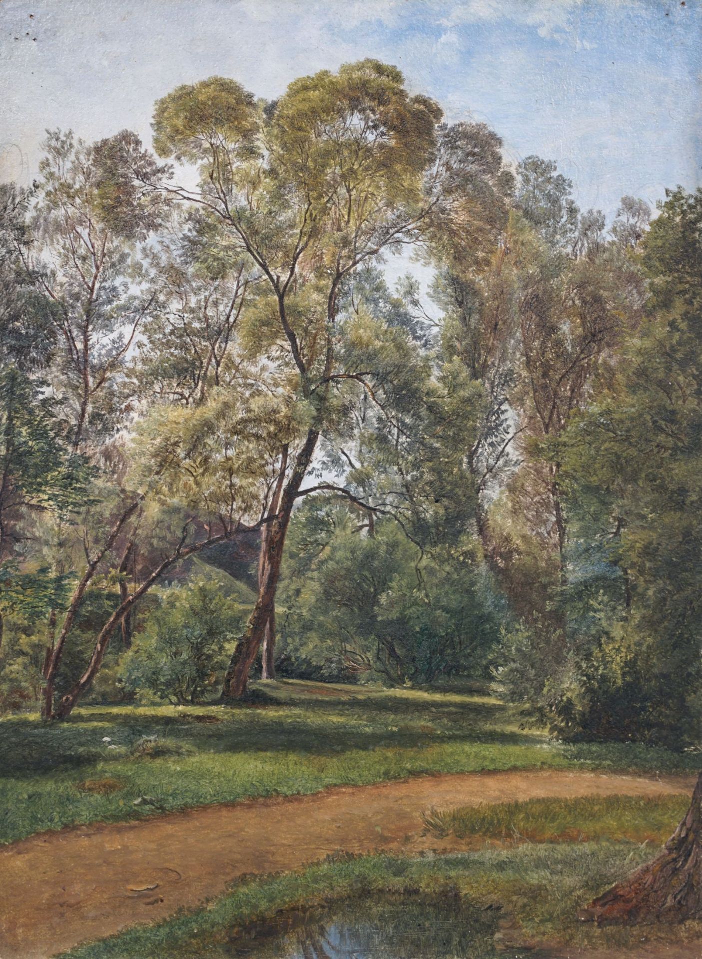 Friedrich Loos, Im Schlossgarten von Eutin (?). Wohl um 1860– 1876.