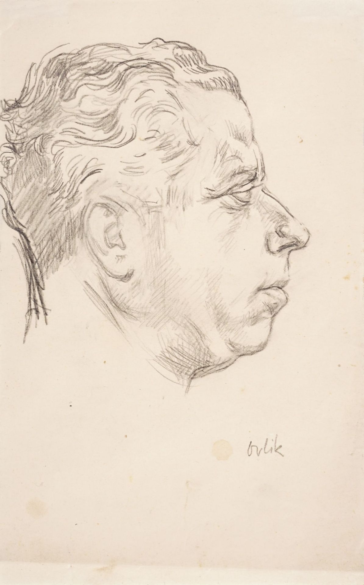 Emil Orlik, Bildnis Max Reinhardt. Wohl 1920er Jahre.