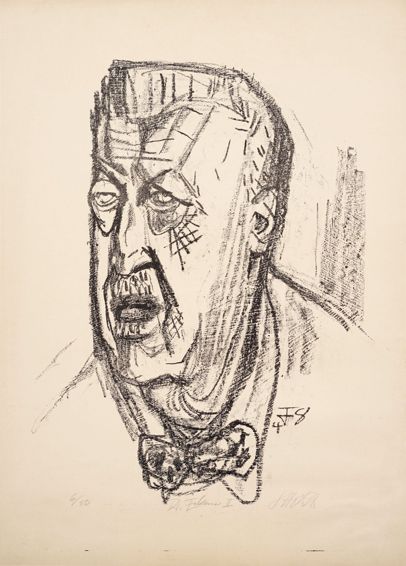 Otto Dix "Dr. Eckner II (mit Schulterlinie)". 1948.