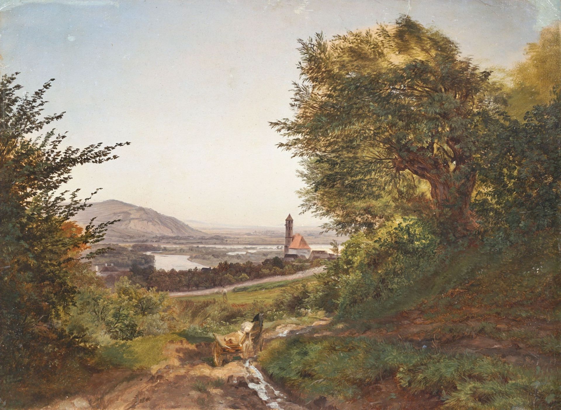 Friedrich Loos, Landschaft bei Wien (?). Wohl 1830er/1840er Jahre.