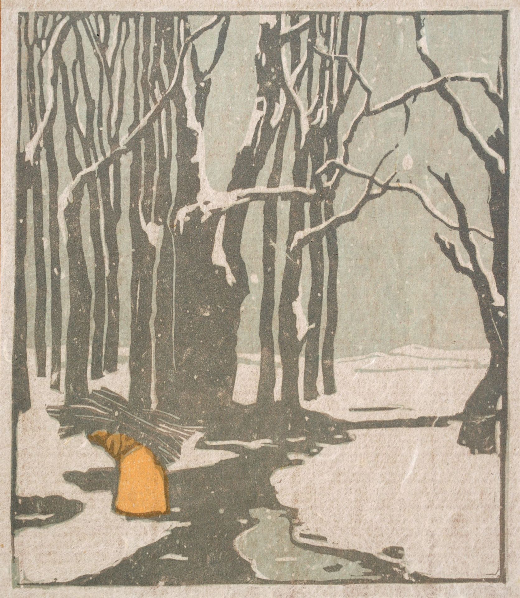 Emil Orlik "Holzsammlerin im Wald". 1903.