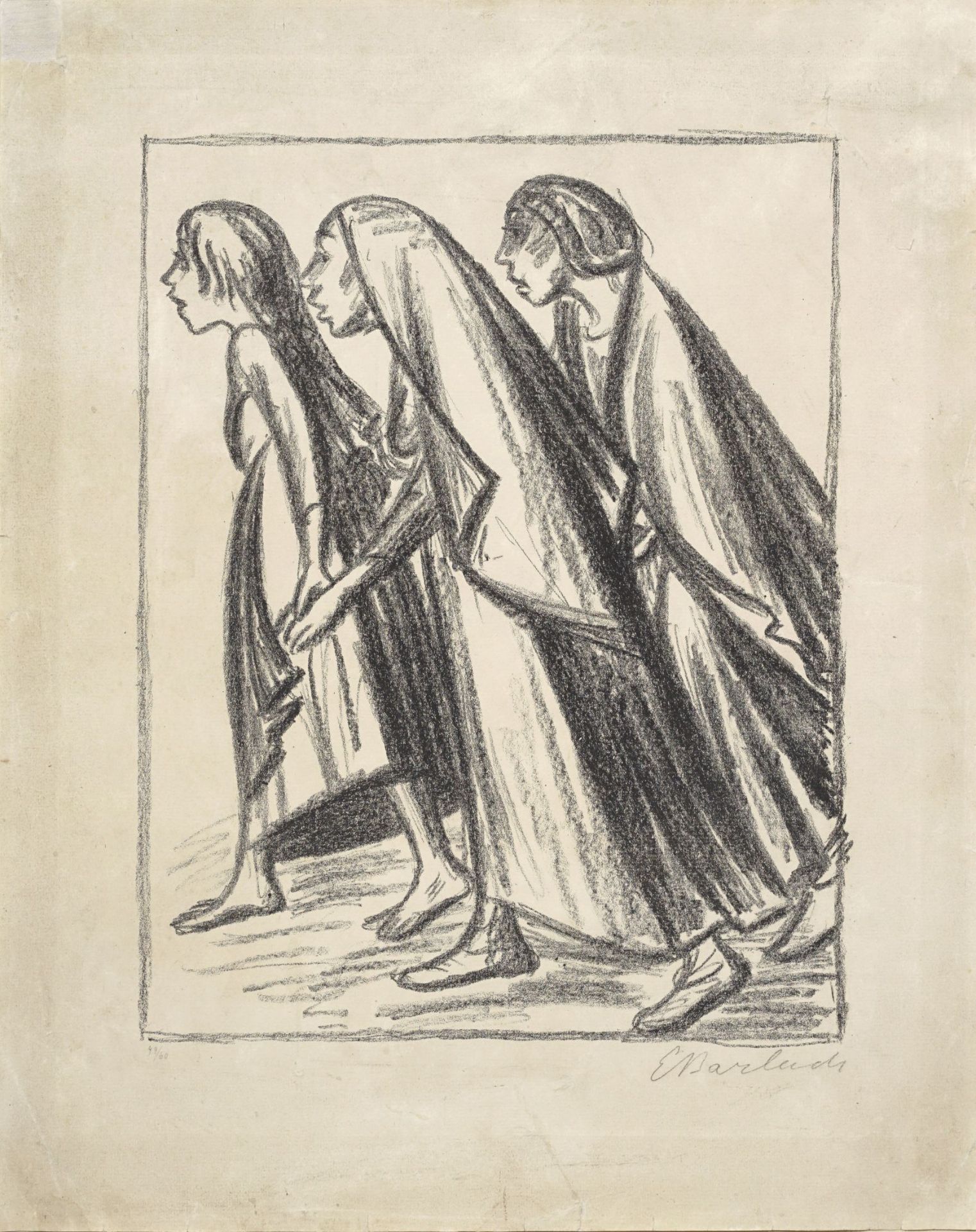 Ernst Barlach "Singende Mädchen". 1924.